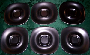 6 Nice Langenthal Switzerland Transition Black Saucers - Picture 1 of 1