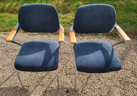 Pair of Vintage Francesco Zaccone Thonet "Golf" Chairs Cover