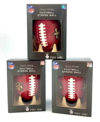 NEW ORLEANS SAINTS FOOTBALL STRESS BALL DISPLAY TEE STAND RELIEF FOAM NFL Cover