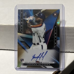 2020 Topps Finest Firsts Yordan Álvarez Gold Refractor Auto 42/50 Astros