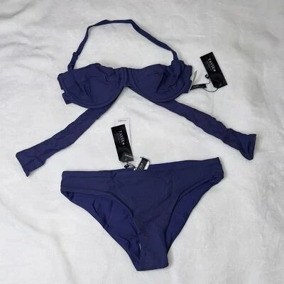 TAVIK CHARLIE Swim Top & ALI Full Bottom RIBBED COBALT Set Size Small - Image 1 of 4
