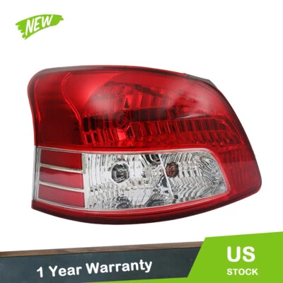 Lente transparente e vermelha para Toyota Yaris 2007-2011 LH conjunto de lâmpada traseira lateral do motorista - Imagem 1 de 4