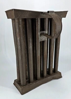 Antique Primitive Tin Metal 12 Hole 10 1/2" Taper Candle Mold Candlestick Handle - Image 1 of 4