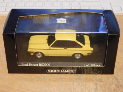 MINICHAMPS 1/43 1976 FORD ESCORT mk2 RS2000 en amarillo #400 084302, 1/1008 Foto 1 de 4