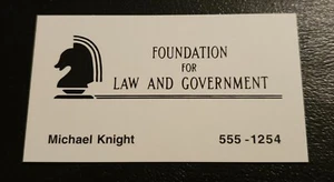 Knight Rider TV Requisite Repliken - Michaels FLAGGE Visitenkarten - 10er Set - Bild 1 von 2