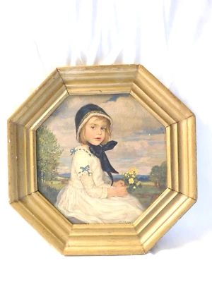 Impresión artística enmarcada vintage Corneille Max niña Anna Brigitta Foto 1 de 4