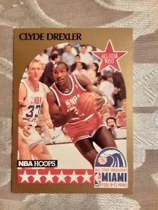 1990 CLYDE DREXLER NBA HOOPS ALL-STAR WEST CARD #16 *Larry bird* - Picture 1 of 4