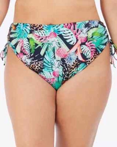 Elomi Bikini Brief Size UK 22 Pina Colada Adjustable Swim Bottoms 7265 Midnight - Picture 1 of 4