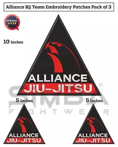 Large BJJ Alliance Embroidery Patches BJJ Club Gi Patches Alliance Kimono Patch - Picture 1 of 8