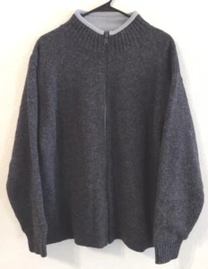 Woolrich Discovery Channel Quest 100% lana maglione cardigan taglia L trapuntato grigio - Foto 1 di 9