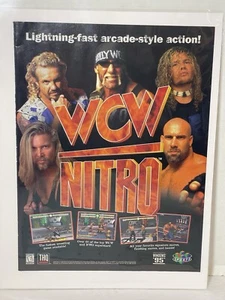 WCW NITRO video game print ad wall art Hollywood Hulk Hogan DDP Kevin Nash - Picture 1 of 8