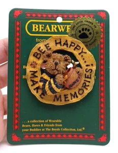 NEW! Boyds BearWeaR Collection "Buzzby... Bee Happy" Lapel Pin (02006-11) - Picture 1 of 4