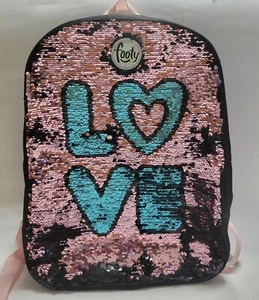 Footy Backpack 2019 Reversible Sequins Love byc1 - Picture 1 of 7