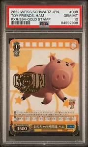 Weiss Schwarz Disney Pixar Toy Friends, Ham PXR/S94-008SP SP Gold Stamp PSA 10 - Picture 1 of 2