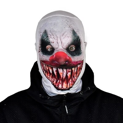 Clearance Demon Clown Halloween Face Mask | Lycra Fabric Faceskinz | Sale - Image 1 of 4
