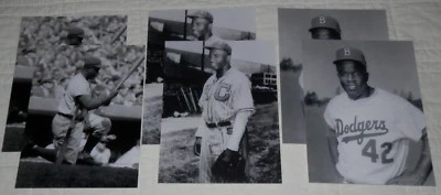 Jackie Robinson Negro Leagues Postcard Set of 6 (3 DIFF) K.C. Monarchs Dodgers - Image 1 of 2