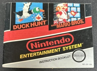 Duck Hunt Super Mario Bros NES Video Game Manual Instruction Booklet Pamphlet - Image 1 of 4