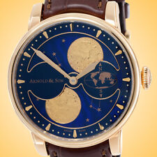 Arnold & Son HM Double Hemisphere Perpetual Moon 18K Rose Gold Men's Watch