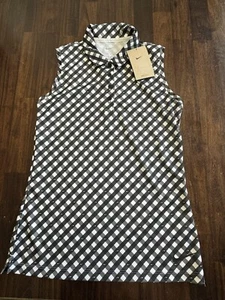 Nike Dri-fit Victory Golf Polo Tank Top Black White Womens Size XS DX1505-010 - Picture 1 of 3