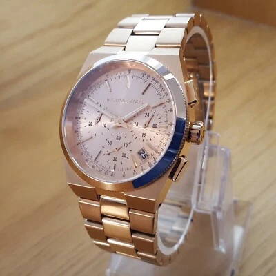 Mens Ladies Rose-Gold Michael Kors Channing MK5927 Chrono Watch BNIB - Image 1 of 4