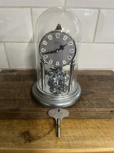 Stunning Chrome Kern Clock With Key. Is Losing Time Slightly - Picture 1 of 5