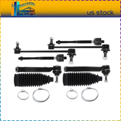 Fits 2013-2019 Nissan Sentra 8Pieces Front Tie Rod End Sway Bar End link K750719 - Image 1 of 4