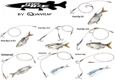 Quantum Mr. Pike Leader / Fertig Stahlvorfächer für Hecht Alle Sorten! - Bild 1 von 4