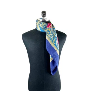 Hermes Equestrian Scarf Blue 90 64606529 - Picture 1 of 5