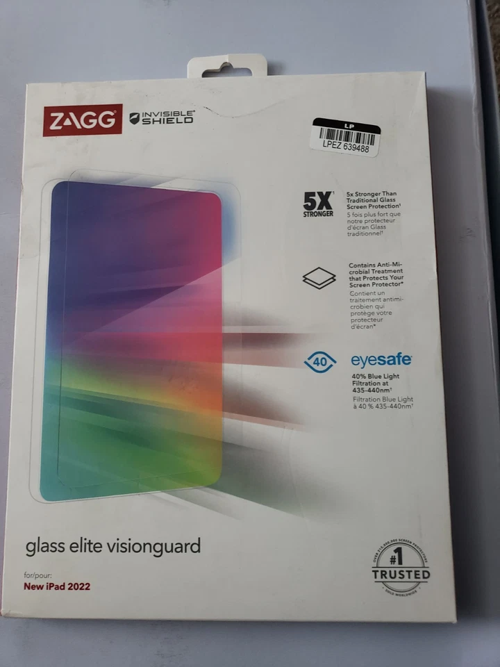 (2 For 1) Zagg Invisibleshield Glass Elite Vision Guard For iPad 10th Gen - Image 1 of 2