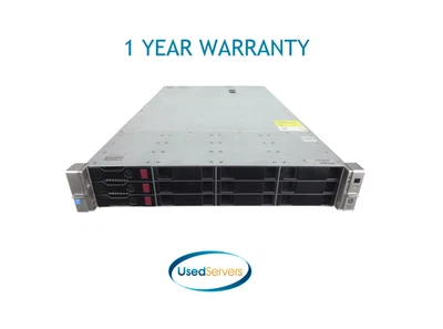 HPE DL380 G9 12LFF 128GB 2xE5-2680v3 2.5GHZ=24Cores 3x1TB 6G SATA P840ar - Image 1 of 2