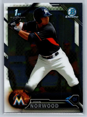 2016 Bowman #BCP27 John Norwood Chrome Prospects *MI - Image 1 of 2