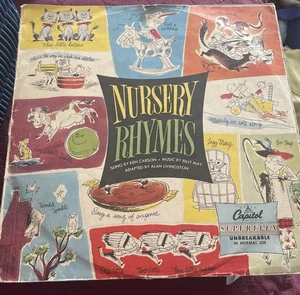 Vintage 1948 Nursery Rhymes Dble Album 78 RPM - Picture 1 of 8