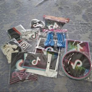 Tik Tok Party Supplies,Tik Tok Birthday Party Decorations&Tableware Banner - Picture 1 of 4