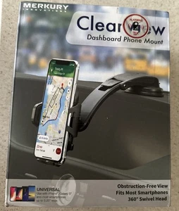 Merkury Innovations Clear View Dashboard Phone Mount with Suction Cup Base - Photo 1 sur 4
