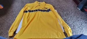 Vintage Yamaha Molly Mens L Yellow Long Sleeve 70s 80s Triumph Suzuki - Picture 1 of 11