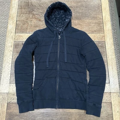 Fox Racing Hoodie Womens XL Y2K 2000s Black Zip Up Sweatshirt Grunge - Image 1 of 4