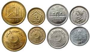 PAKISTÁN SET DE 4 MONEDAS 1 - 10 RUPIAS 2016 - 2021 TEMPLOS UNC - Imagen 1 de 1