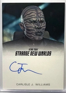 Carlisle J. Williams Full Bleed Autograph, Star Trek Strange New Worlds Season 1 - Picture 1 of 2
