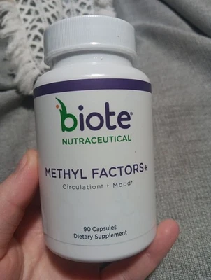 Biote Nutraceuticals - Methyl Factors+ Circulation + Mood - 90 Caps EXP 11/2026 - Image 1 of 4