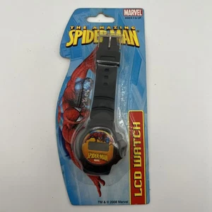 NEW 2008 Amazing Spider Man LCD Marvel Kids Watch BLACK SEALED - Picture 1 of 6