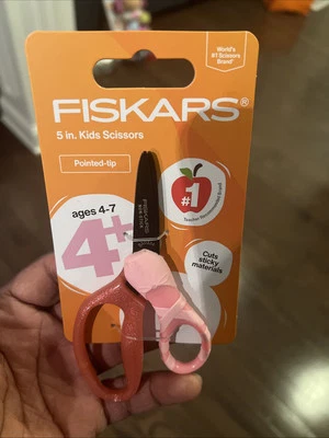 Fiskars  5 Inch Kids Scissors  Ages 4+  Pointed Tip, Safety Edge Blades - Image 1 of 2