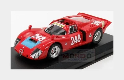 1:43 Best Alfa Romeo 33.2 #248 Targa Florio 1969 Pinto Alberti Red BE9137-2 Mode - Image 1 of 2