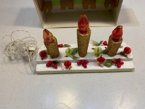 VINTAGE AMICO OVP WEIHNACHTEN 3 KERZEN ELEKTRISCHES HERZSTÜCK JAPAN - Bild 1 von 7