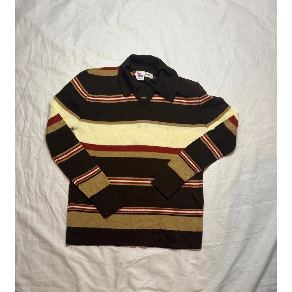 Suéter de Colección Tuff Guys Para Niños con Cuello a Rayas, Niños Talla 12/14 Foto 1 de 4