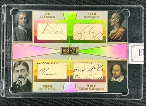 2024 Eternal Cut Quad History Relic Card Montesquieu Rousseau Shakespeare #45/50 - Picture 1 of 2