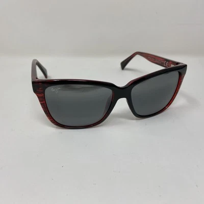 Maui Jim JACARANDA MJ763-07C ROJO/NEGRO CON LENTE ESPEJO POLARIZADO GRIS CZ58 Foto 1 de 4