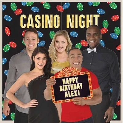 Casino Night Photo Prop Backdrop Kit - Image 1 of 2