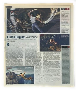 2009 X-Men Origins: Wolverine Video Game Review Promo – 9" x 10.75" Print Ad - Picture 1 of 1
