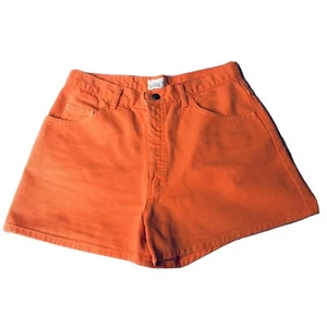 Vintage Orange Mom Jean Shorts Festival Size 12 90s EUC High Waist Egirl Cali - Picture 1 of 8