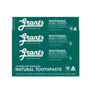 12 x Grants Whitening Natural Toothpaste with Baking Soda & Spearmint 110g - Picture 1 of 2